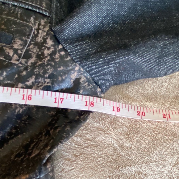 NWOT H&D Brown Leather & Denim Jacket, Size M - Picture 7 of 12